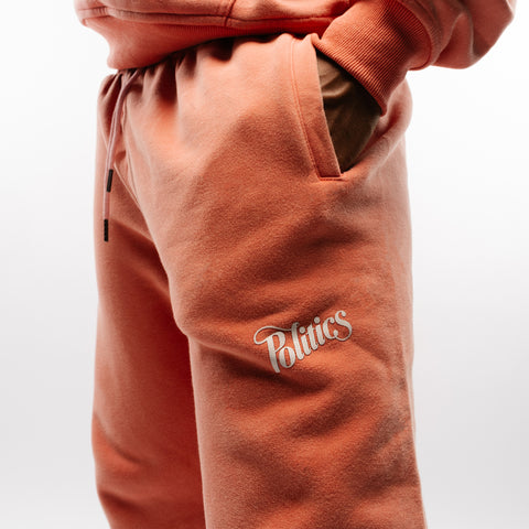 Politics Core Script Sweatpants - Rush Red