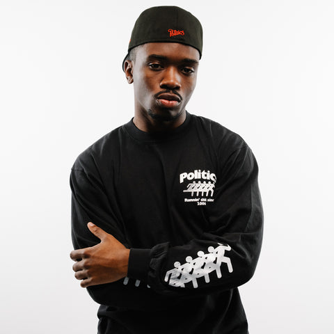 Politics Running L/S Tee - Black