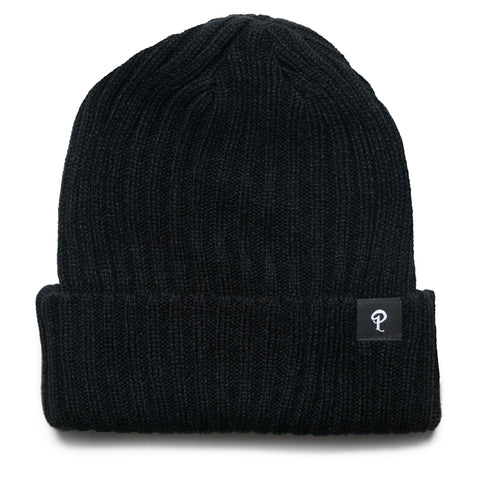 Politics Cuff Knit Beanie - Black