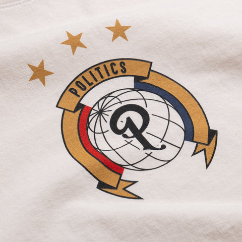 Politics Crest Tee - Creme