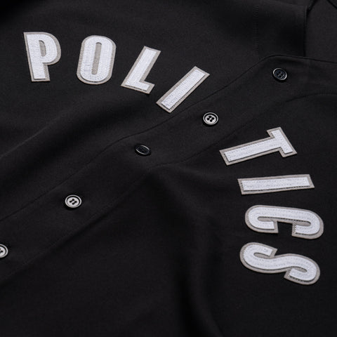 Politics Baseball Jersey - Black