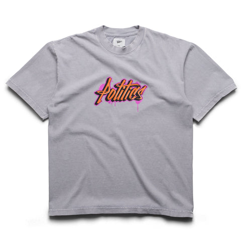 Politics Tag Tee - Ice Grey