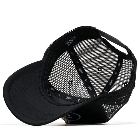 Politics Flaming Dice Trucker Hat - Black