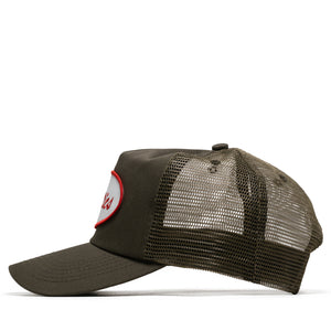 Politics Oval Trucker Hat - Olive