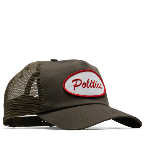 Politics Oval Trucker Hat - Brown