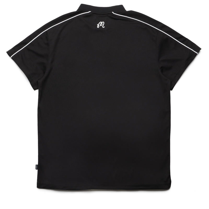 【MALBON GOLF】 Patterned collar T-shirt ■MAN / 追跡付 Malbon Trophy T-Shirt - Navy – Bisque Golf