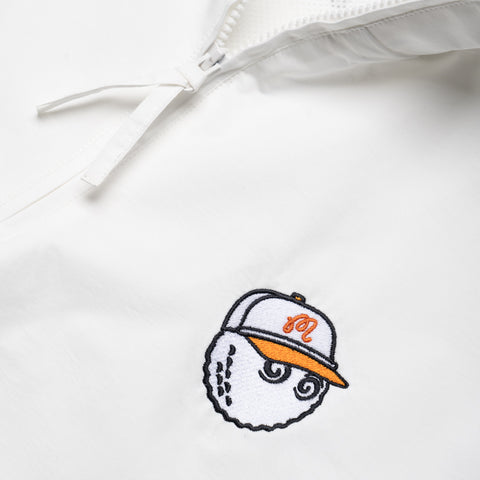 Malbon Golf Evergreen Nylon Windshirt - White