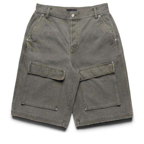 Purple Brand Canvas Cargo Shorts - Green