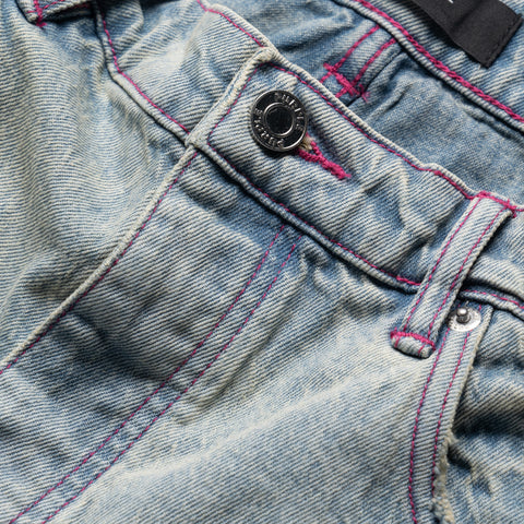 Purple Brand Low Rise Skinny Leg Granita Jean - Light Indigo