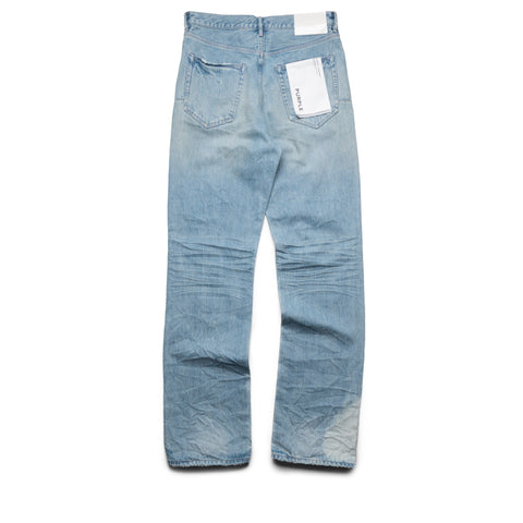 Purple Brand Mid Rise Straight Leg Knee Blowout Jean - Light Indigo