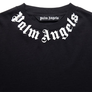 Palm Angels Neck Logo Tee - Black/Off White