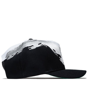Politics Splash Snapback - Black/White