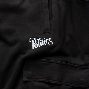 Politics x Pleasures Spiral Cargo Sweatpants - Black