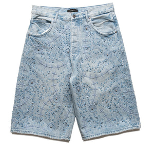 Purple Brand Embellished Shorts - Light Indigo