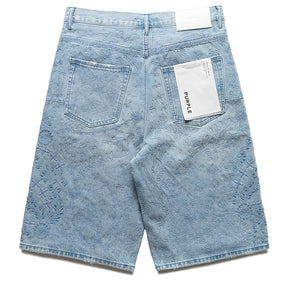 Purple Brand Embellished Shorts - Light Indigo