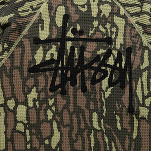 Stussy Raglan Thermal Basic Stock - Tree Bark Camo