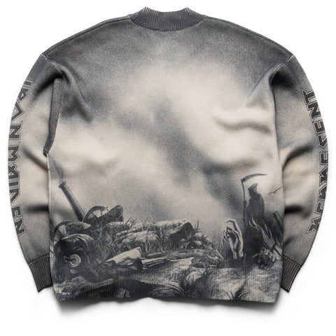 Iron Maiden x Represent Trooper Knit Sweater - Sunfade Grey