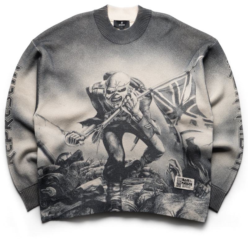 Sweatshirt Iron Maiden Trooper Diamond - Produit Officiel, Coupe Classique, Col Tissé