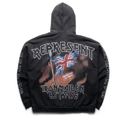 Iron Maiden x Represent Steed Hoodie - Stained Black