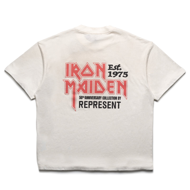 Iron Maiden ラグランTシャツ ホワイト/イエロー Iron Maiden x Represent Anniversary Tee - Washed Ecru – Sneaker