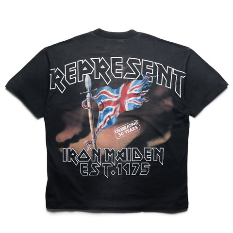 Iron Maiden x Represent Steed Tee - Stained Black