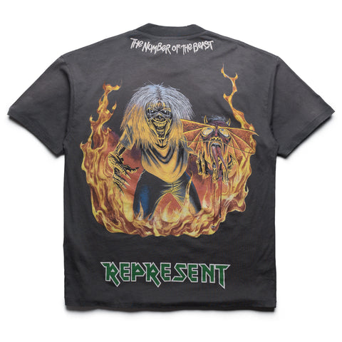 Iron Maiden x Represent Number Of Beast Tee - Sunfade Grey