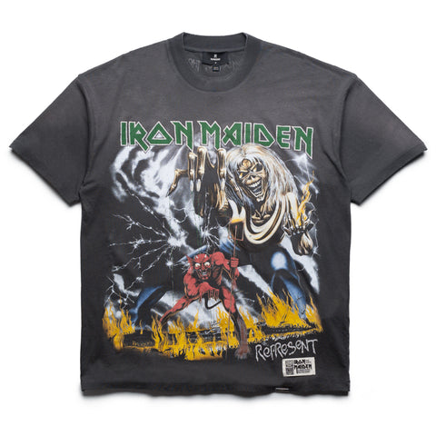Iron Maiden x Represent Number Of Beast Tee - Sunfade Grey