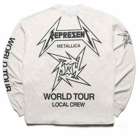 Metallica x Represent Local Crew L/S Tee - Flat White