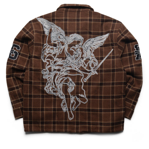 Revenge Valkyrie Embroidered Flannel - Brown