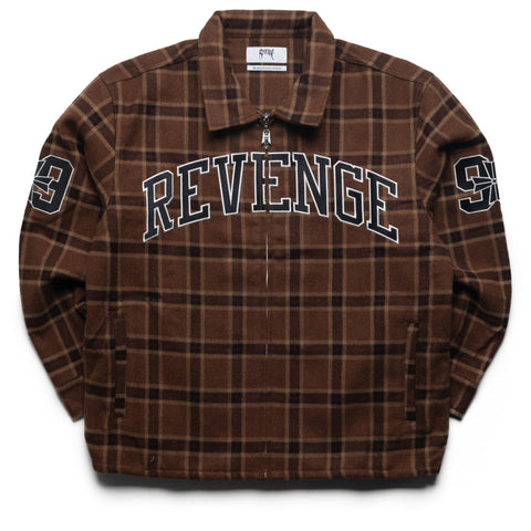 Revenge Valkyrie Embroidered Flannel - Brown