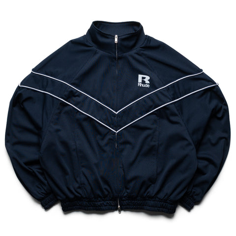 Rhude Mesh Piping Raglan Track Jacket - Navy/White