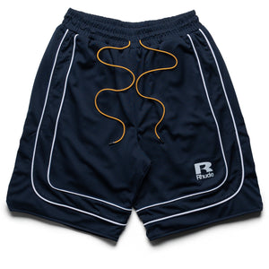 Rhude Mesh Piping Baggy Track Shorts - Navy/White