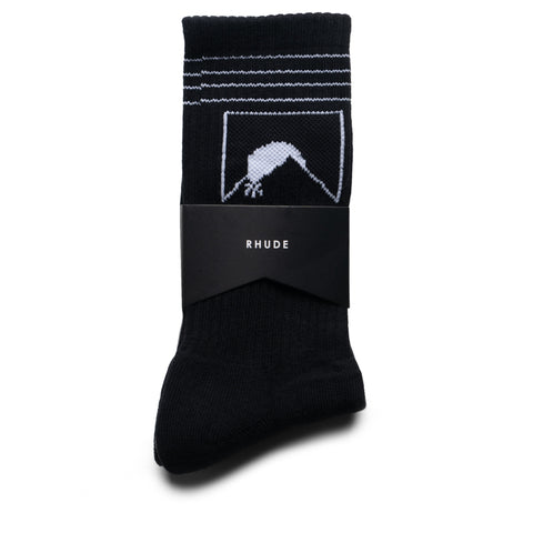 Rhude Moonlight Outline Sock - Black/White
