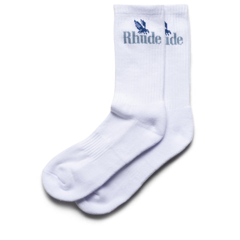 Rhude Rossa Logo Sock - White/Blue