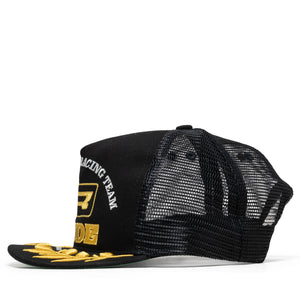 Rhude Racing Panel Trucker Hat - Black/Yellow