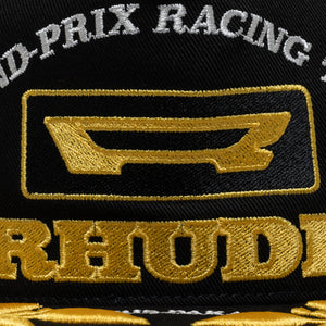 Rhude Racing Panel Trucker Hat - Black/Yellow