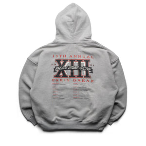 Rhude Stage Racing Hoodie - Heather Grey/Black