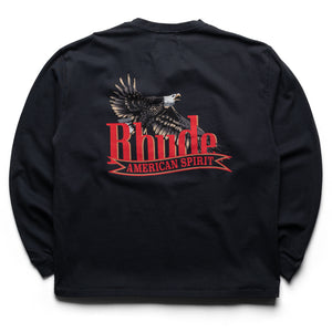 Rhude American Spirit L/S Pocket Tee - Vintage Black/Red
