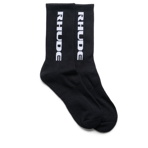 Rhude Tripoli Racing Logo Sock - Black/White
