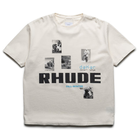 Rhude Winter 91 Rallye Tee - Vintage White/Black