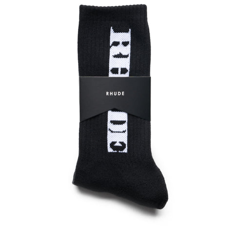Rhude Dinero Sock - Black/White