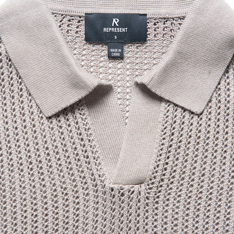 Represent Beverly Knit Polo - Vintage Khaki