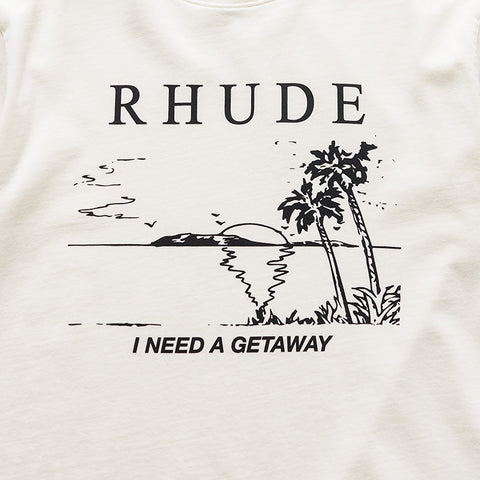 Rhude I Need A Getaway Tee - Vintage White/Black