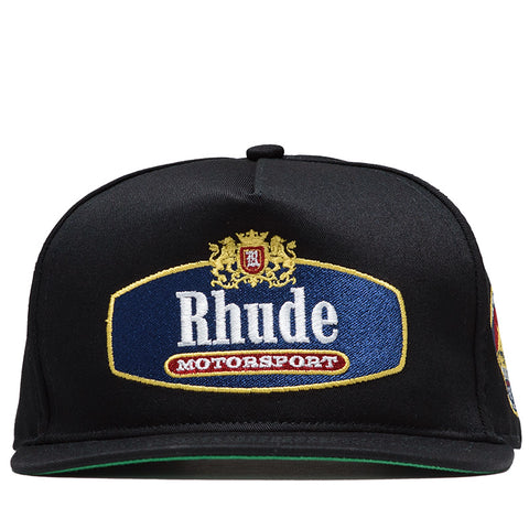 Rhude Racing Crest Strapback - Black/Navy