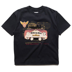 Rhude Slip Tee - Vintage Black/White