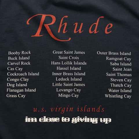 Rhude USVI Regatta Tour Tee - Vintage Black/White