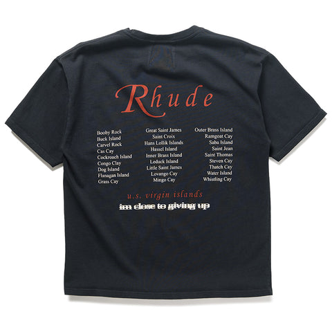 Rhude USVI Regatta Tour Tee - Vintage Black/White