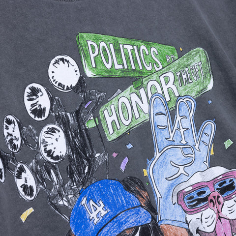 Honor The Gift x Politics Tailgate Tee - Pigment Black