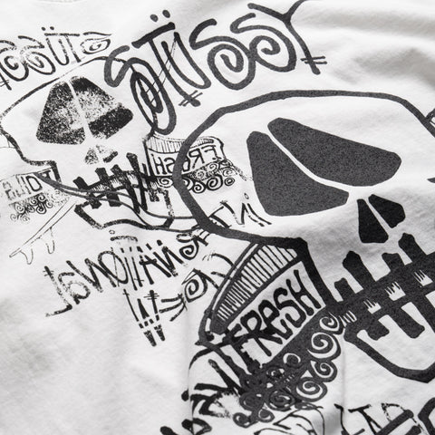 Stussy Skulls Pig Dyed Tee - Natural