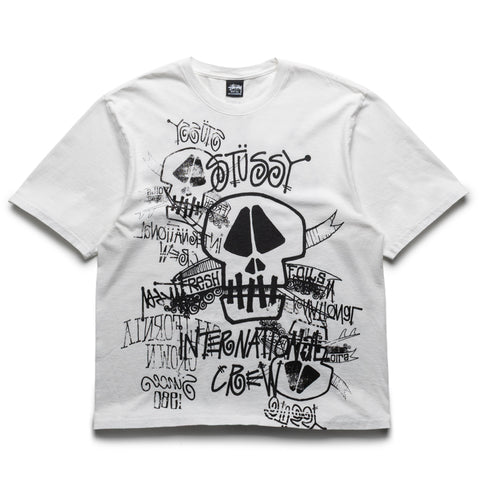 Stussy Skulls Pig Dyed Tee - Natural